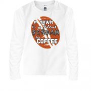 Детская футболка с длинным рукавом Scream coffee