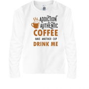 Детская футболка с длинным рукавом Authentic coffee