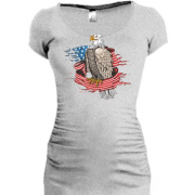 Подовжена футболка з американським орлом