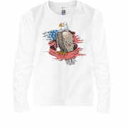 Детская футболка с длинным рукавом с американским орлом
