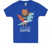 Дитяча футболка з ведмедиком  серфінгіст