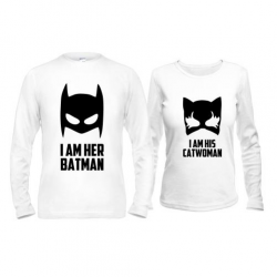 Парные лонгсливы i'm her Batman i'm his Catwoman
