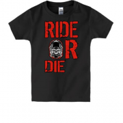 Детская футболка Ride or die skull