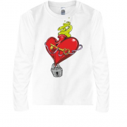 Детская футболка с длинным рукавом с сердцем под замком