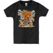 Детская футболка с пиццей ковбоем