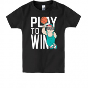 Детская футболка с котом баскетболистом