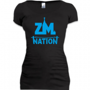 Женская удлиненная футболка ZM Nation с Проводами