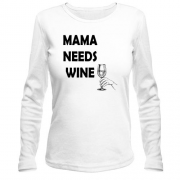 Лонгслив Mama needs Wine