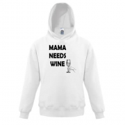 Детская толстовка Mama needs Wine