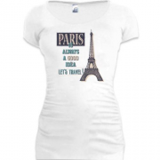 Подовжена футболка Paris is always a good idea Let's travel !