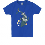 Детская футболка The life under water с китом