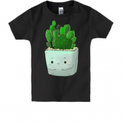 Детская футболка Милый горшочек с кактусом