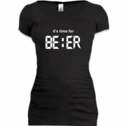 Подовжена футболка It's time for BEER
