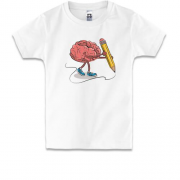 Дитяча футболка Мозок з олівцем.
