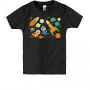 Дитяча футболка Ракети і маленькі космонавти