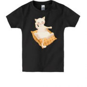 Детская футболка Милая кошечка на подушке