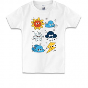 Детская футболка Мультяшные явления погоды