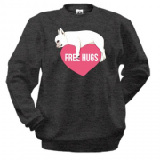 Світшот Free Hugs з мопсом