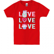 Дитяча футболка Love Love Love