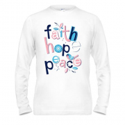 Чоловічий лонгслів Faith Hope Peace