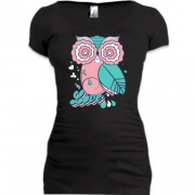 Подовжена футболка Love Owl
