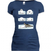 Подовжена футболка День морського котика