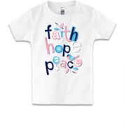 Детская футболка Faith Hope Peace