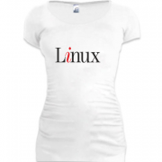Женская удлиненная футболка Linux