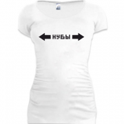 Женская удлиненная футболка Нубы
