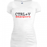 Женская удлиненная футболка CTRL+V
