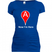 Женская удлиненная футболка Google Maps