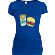 Подовжена футболка Love fast food