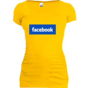 Женская удлиненная футболка с логотипом Facebook