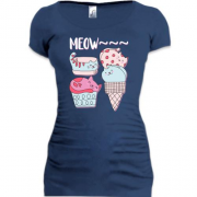 Подовжена футболка MEOW Cats