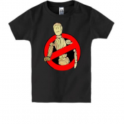 Детская футболка Деревянный манекен и знак Запрещено