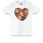 Дитяча футболка Цуценята в сердечку