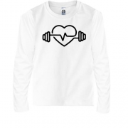 Детская футболка с длинным рукавом Heart WorkOut