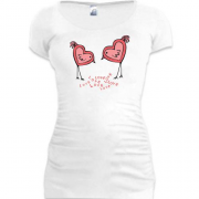 Подовжена футболка Love Birds