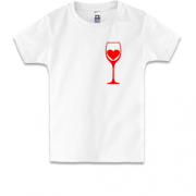 Детская футболка Wine is my heart