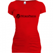 Женская удлиненная футболка WordPress