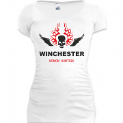 Женская удлиненная футболка "Винчестер Демон Хантер"