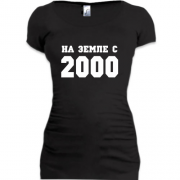 Женская удлиненная футболка На земле с 2000