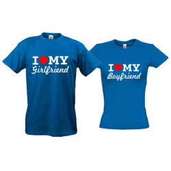 Парные футболки I love my girlfriend - boyfriend (2)
