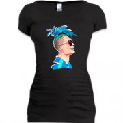 Подовжена футболка Morgenstern with blue dreadlocks