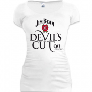 Женская удлиненная футболка Jim Beam Devil