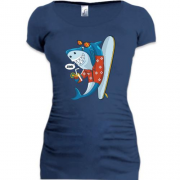 Подовжена футболка Shark Hipster
