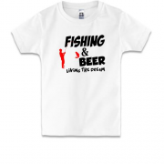 Детская футболка Fishing and beer