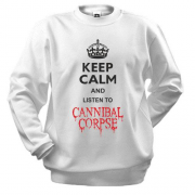 Світшот Keep Calp and listen to Cannibal Corpse