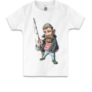 Детская футболка Одинокий рыбак