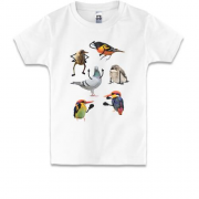 Дитяча футболка Птахи - боксери